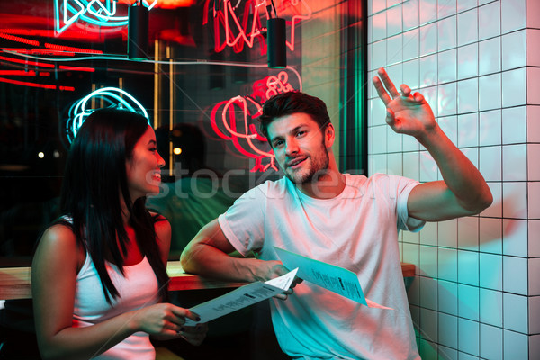 Foto stock: Feliz · amoroso · Pareja · sesión · Servicio