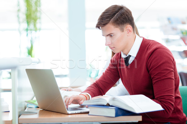 Boy is studying  Stock photo © deandrobot