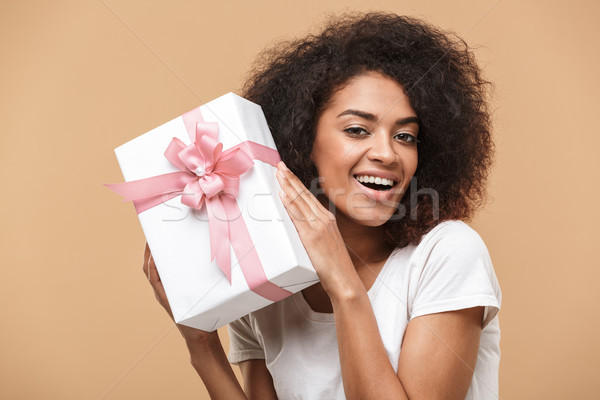 Foto stock: Retrato · alegre · jóvenes · África · mujer