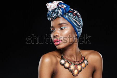 Stunning beautiful young stylish african american black woman Stock photo © deandrobot