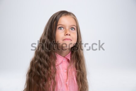 Zdjęcia stock: Cute · dziewczynka · głupi · twarz · portret