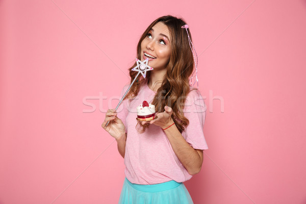 Foto stock: Primer · plano · retrato · encantador · mujer