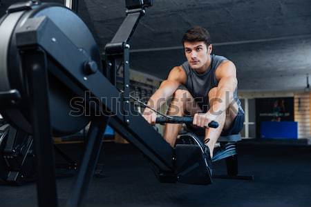 Jóvenes fuerte deportes hombre deporte Foto stock © deandrobot