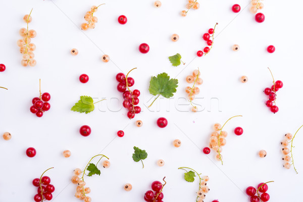 Mischung Beeren isoliert weiß Tabelle top Stock foto © deandrobot