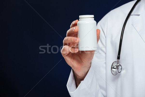 Zdjęcia stock: Blisko · mężczyzna · lekarz · uniform · stetoskop · butelki