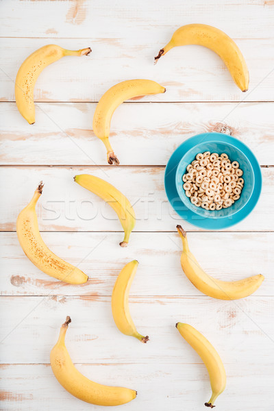 Foto d'archivio: Top · view · ciotola · cereali · legno · banane