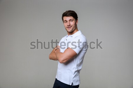 Schönheit Porträt Hälfte nackt junger Mann Stock foto © deandrobot