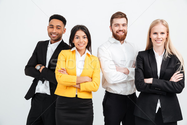 Stock photo: Happy colleagues business team standing in office