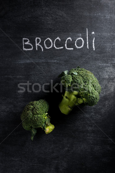 [[stock_photo]]: Photos · brocoli · sombre · tableau · haut · vue