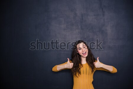 Femme noir heureux [[stock_photo]] © deandrobot