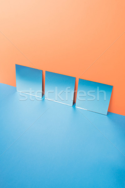 Blau Tabelle isoliert orange Bild Natur Stock foto © deandrobot
