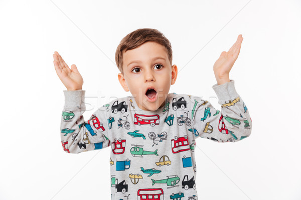 Portrait of a shocked little kid Stock photo © deandrobot