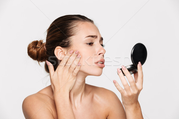 Beauté portrait bouleversé séduisant nu [[stock_photo]] © deandrobot