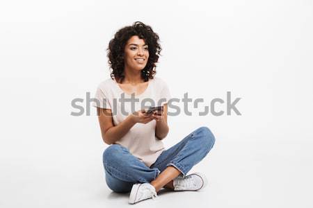 Portrait souriant jeunes afro [[stock_photo]] © deandrobot