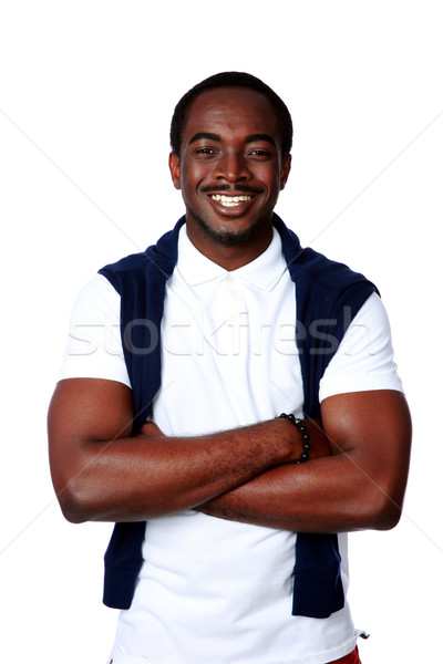 [[stock_photo]]: Portrait · africaine · homme · blanche · mains