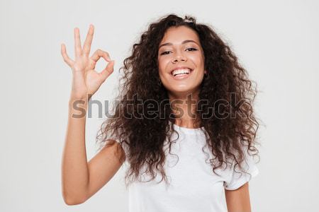 Portrait of a frightened afro american woman Stock photo © deandrobot
