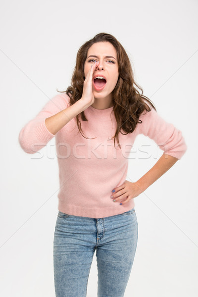 Young woman shouting  Stock photo © deandrobot