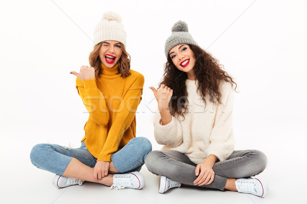 girls in sweaters