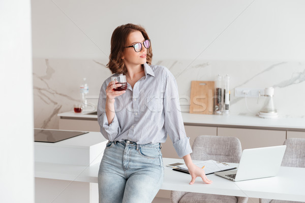 Portrait of a young attractive woman Stock photo © deandrobot