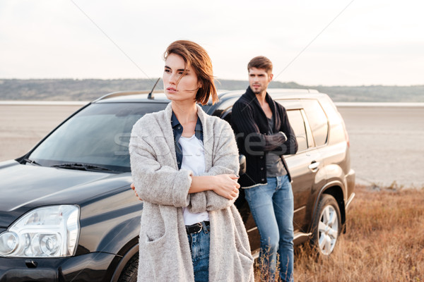 Foto stock: Pie · coche · jóvenes · casual