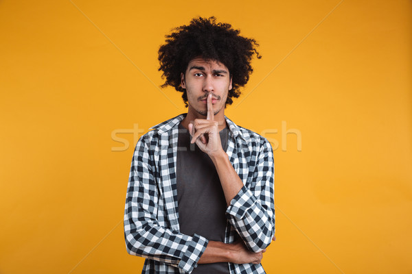 Portrait jeunes africaine homme paix [[stock_photo]] © deandrobot