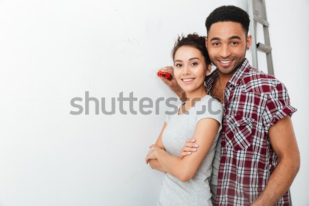 Portrait of couple with repair's equipment Stock photo © deandrobot