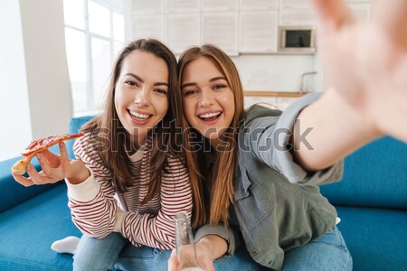 Stockfoto: Lachend · paar · romantische · buitenshuis · glimlach