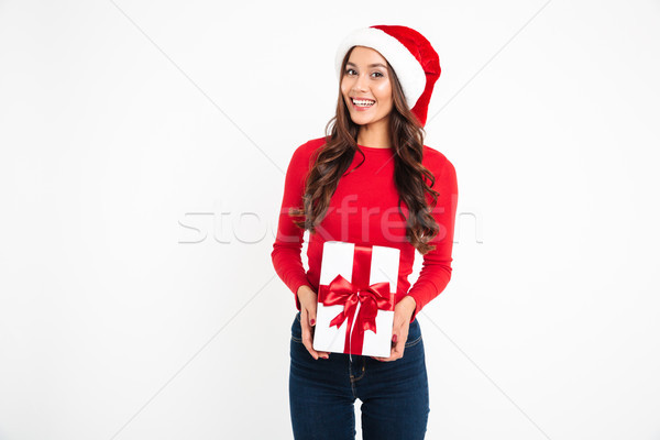 Portrait of a happy satisfied asian woman Stock photo © deandrobot