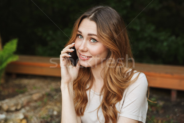 Close up of pretty young girl Stock photo © deandrobot