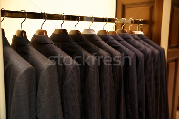 Foto stock: Foto · rack · trajes · tienda · moda · interior