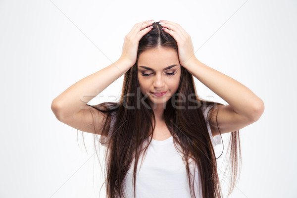 Stock photo: Woman having headache