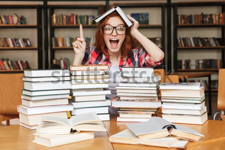 Astonished teenage girl Stock photo © deandrobot