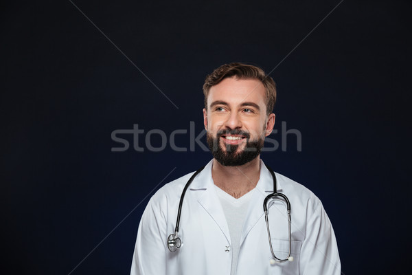 портрет красивый мужской доктор равномерный стетоскоп Постоянный Сток-фото © deandrobot