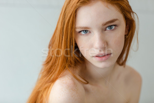 Redhead woman looking at camera  Stock photo © deandrobot