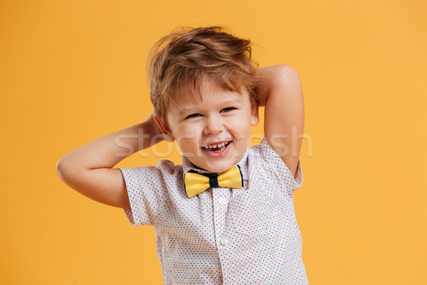 笑い 少年 子 立って 孤立した ストックフォト © deandrobot