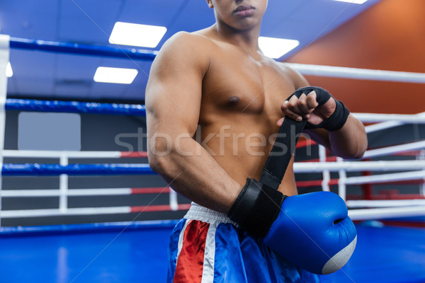 Boxer getting ready for fight Stock photo © deandrobot