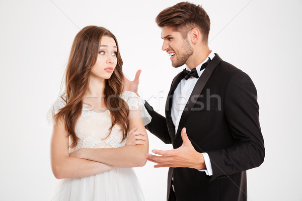 Images of man argues with a girl Stock photo © deandrobot