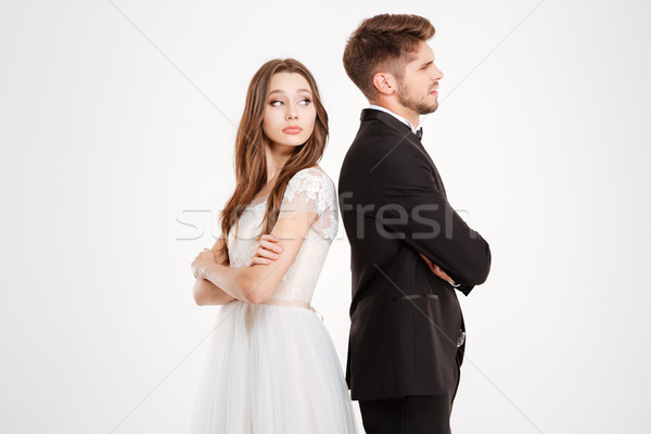 Irritated couple ignoring each other Stock photo © deandrobot