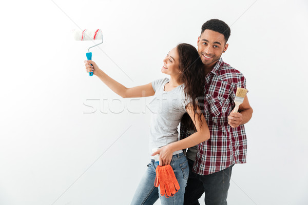 Shot of hugging couple Stock photo © deandrobot