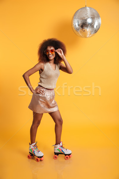 Foto stock: Retrato · alegre · africano · americano · mulher