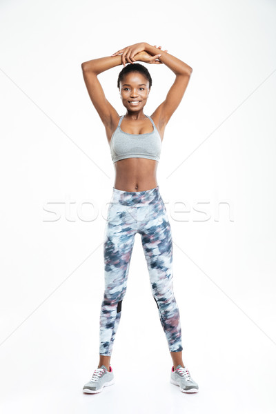 笑みを浮かべて フィットネス アフロ アメリカン 女性 ストックフォト © deandrobot