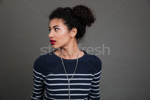 Portrait joli afro femme Photo stock © deandrobot