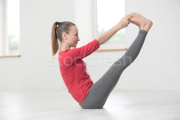 Foto stock: Mujer · yoga · retrato · mujer · hermosa · deporte · cuerpo