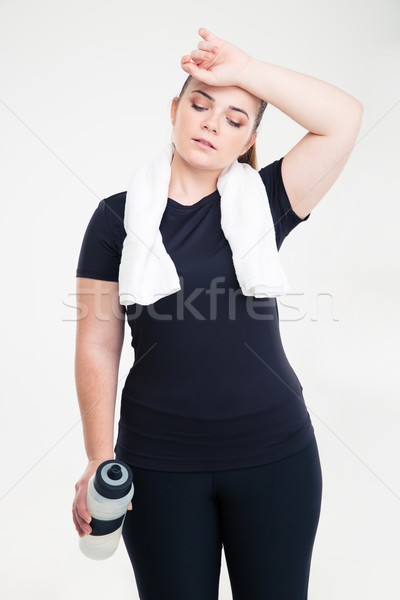 Сток-фото: портрет · устал · жира · женщину · спортивных · носить