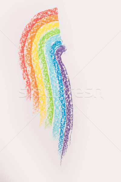 Rainbow gradient pastel craie pigment Photo stock © deandrobot