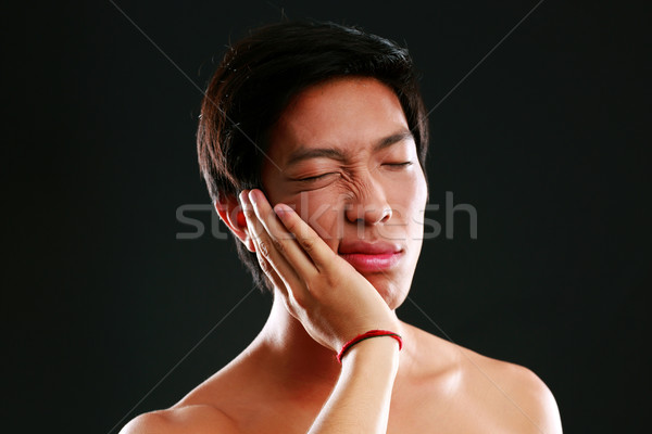 [[stock_photo]]: Portrait · jeunes · asian · homme · mal · aux · dents