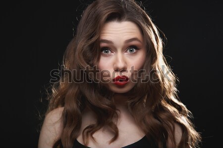 Bastante funny labios rojos pato Foto stock © deandrobot