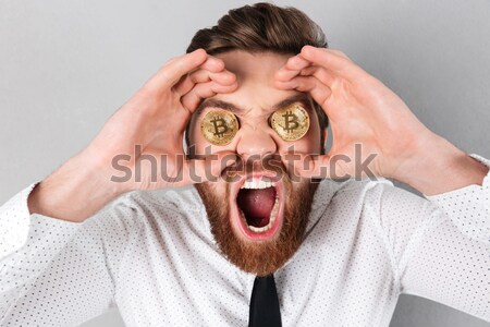 Beauty portrait of a young man in pain Stock photo © deandrobot