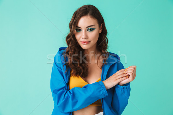 Photo belle brunette femme 20s [[stock_photo]] © deandrobot