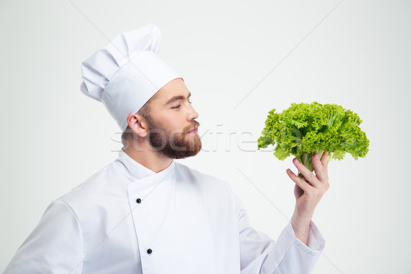 Retrato guapo masculina chef cocinar Foto stock © deandrobot